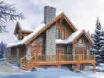 Home Plan Rear Elevation of this 3-Bedroom,1659 Sq Ft Plan -126-1280