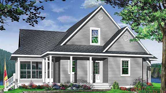 Home Plan Front Elevation of this 3-Bedroom,1832 Sq Ft Plan -126-1281