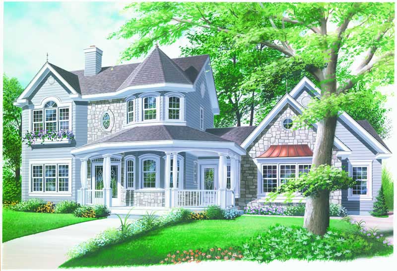 Front View of this 3-Bedroom, 1938 Sq Ft Plan - 126-1284