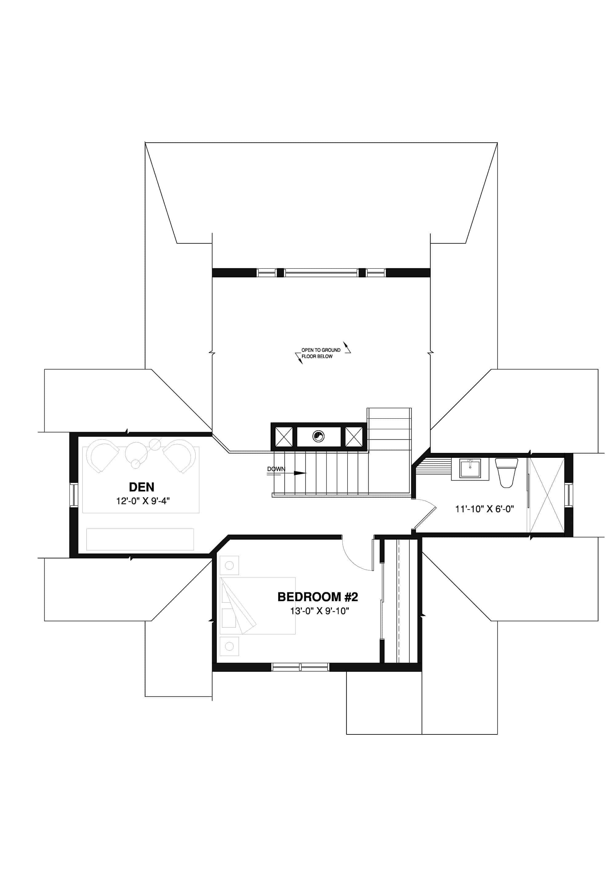 Upper Level of Southern Plan #126-1287