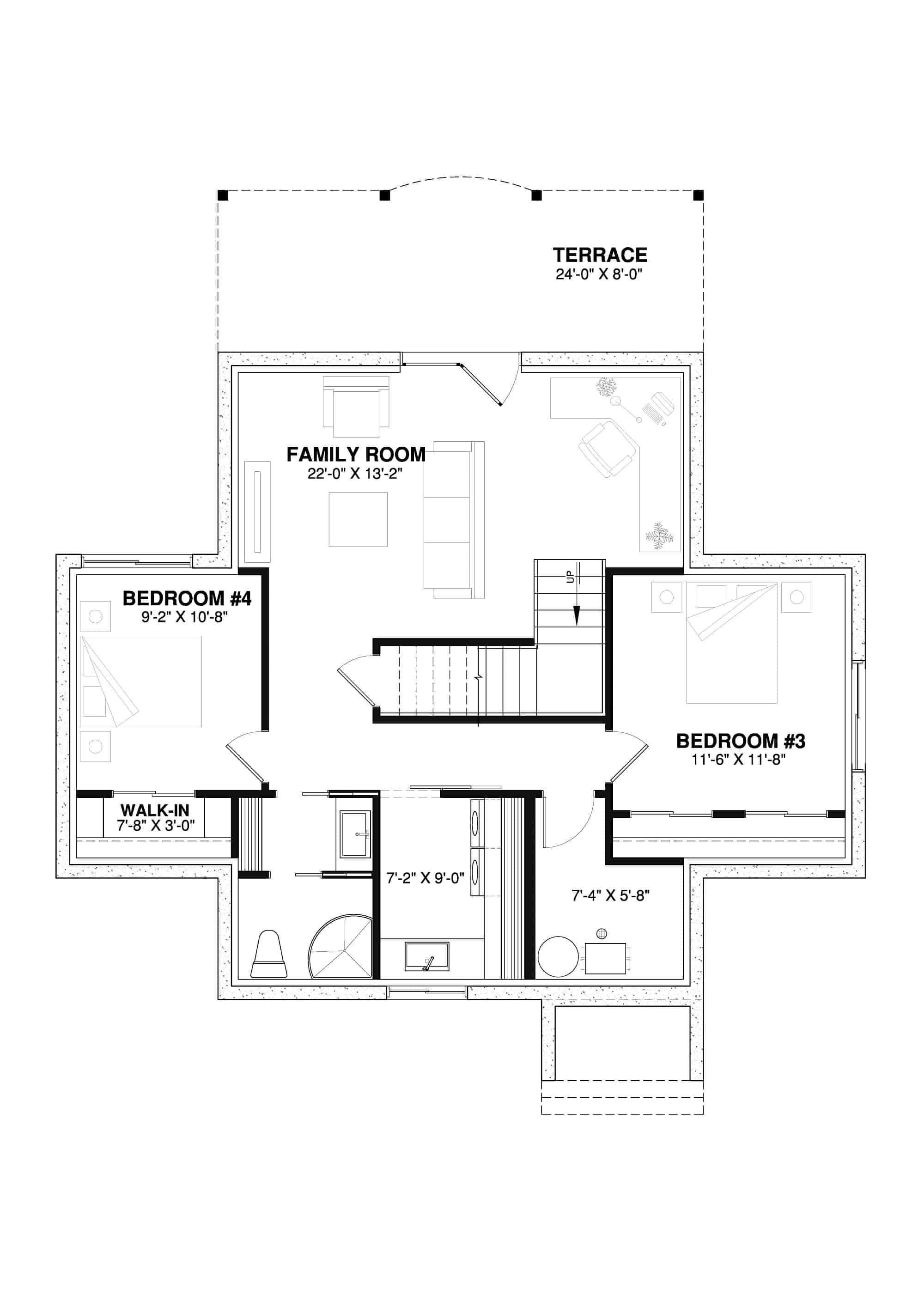 Basement of Southern Plan #126-1287