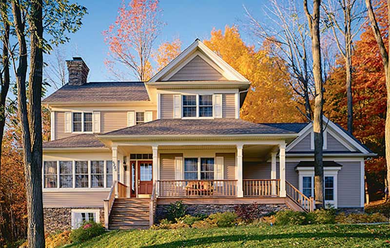 Front elevation of Country home (ThePlanCollection: House Plan #126-1289)