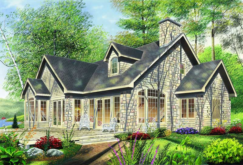 Right Side View of this 4-Bedroom, 2012 Sq Ft Plan - 126-1296