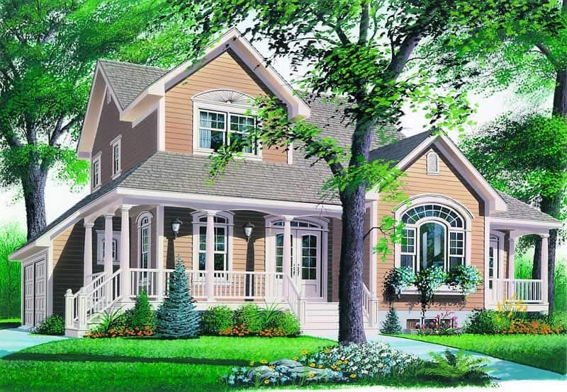 Front View of this 3-Bedroom, 2257 Sq Ft Plan - 126-1297