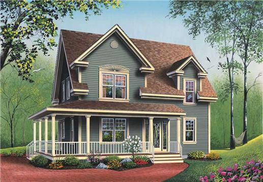 Front View of this 3-Bedroom, 1700 Sq Ft Plan - 126-1339