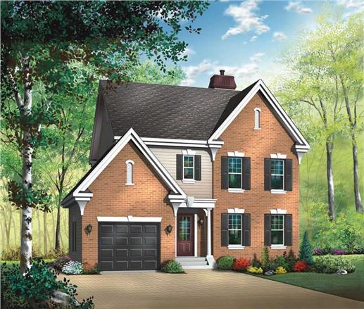 Front View of this 3-Bedroom, 1807 Sq Ft Plan - 126-1340