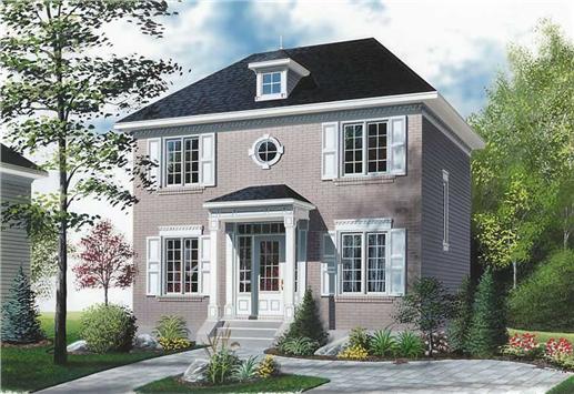 Front View of this 3-Bedroom, 1422 Sq Ft Plan - 126-1341
