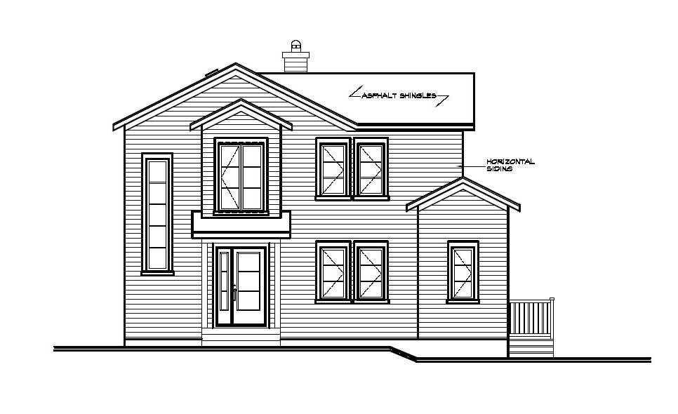 Home Plan Front Elevation of this 3-Bedroom,1737 Sq Ft Plan -126-1373