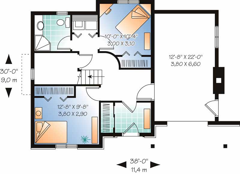 Floor Plan Basement of Contemporary Plan #126-1380
