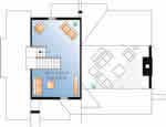 Floor Plan Second Story of Contemporary Plan #126-1380