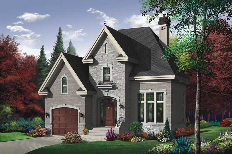 Home Plan Front Elevation of this 3-Bedroom,1727 Sq Ft Plan -126-1421