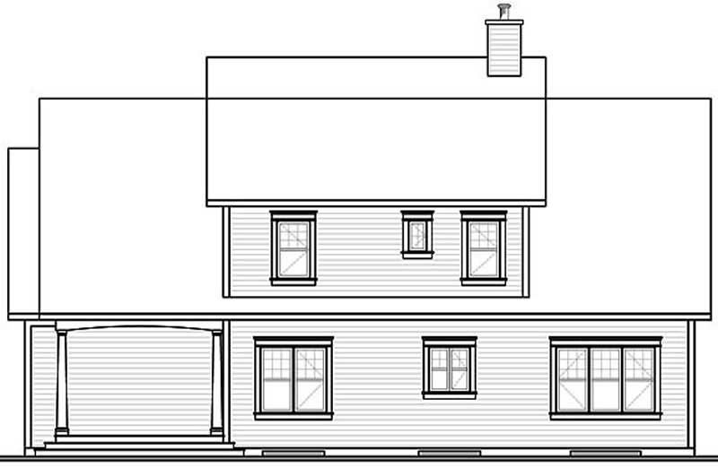 Home Plan Rear Elevation of this 3-Bedroom,2406 Sq Ft Plan -126-1441