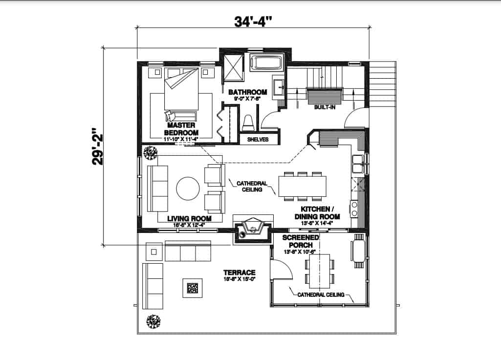 Main Level of Coastal Plan #126-1449