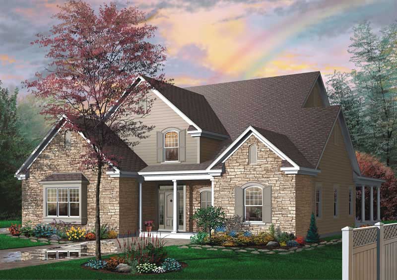 Country home (ThePlanCollection: Plan #126-1474)