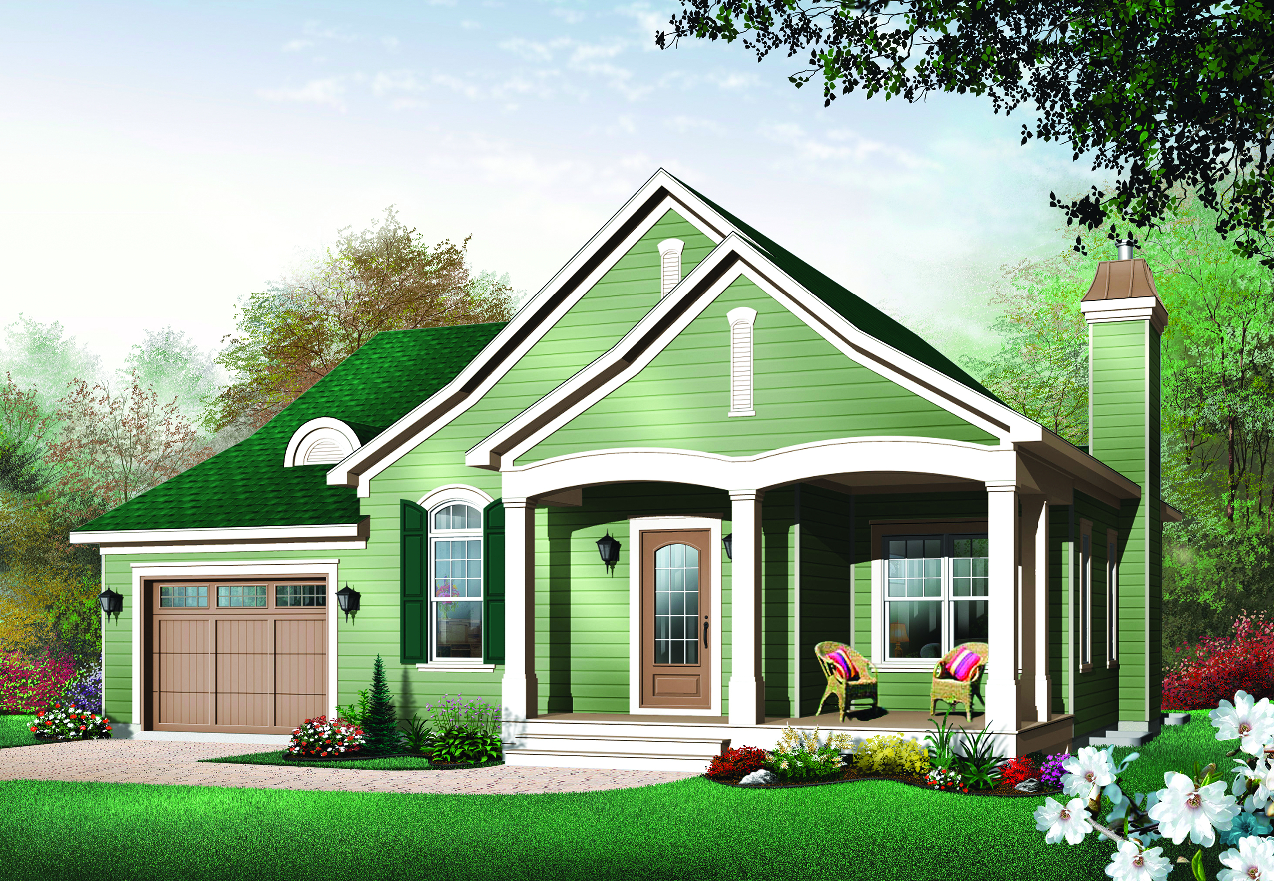 Front View of this 2-Bedroom, 1452 Sq Ft Plan - 126-1483