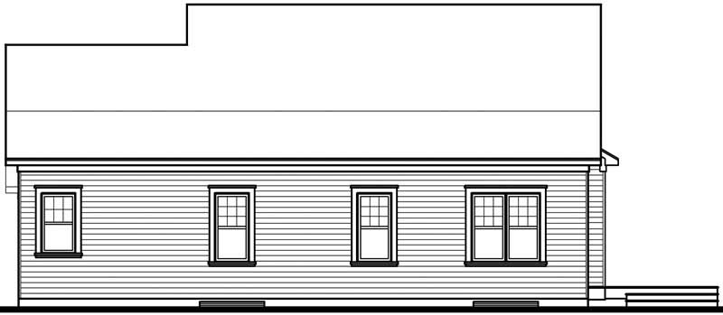 Home Plan Rear Elevation of this 2-Bedroom,3213 Sq Ft Plan -126-1484