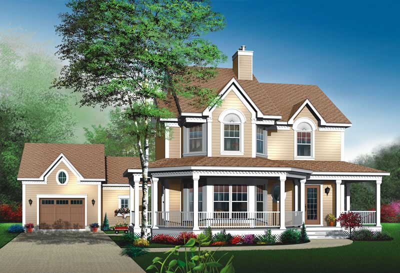 Country home (ThePlanCollection: Plan #126-1486)