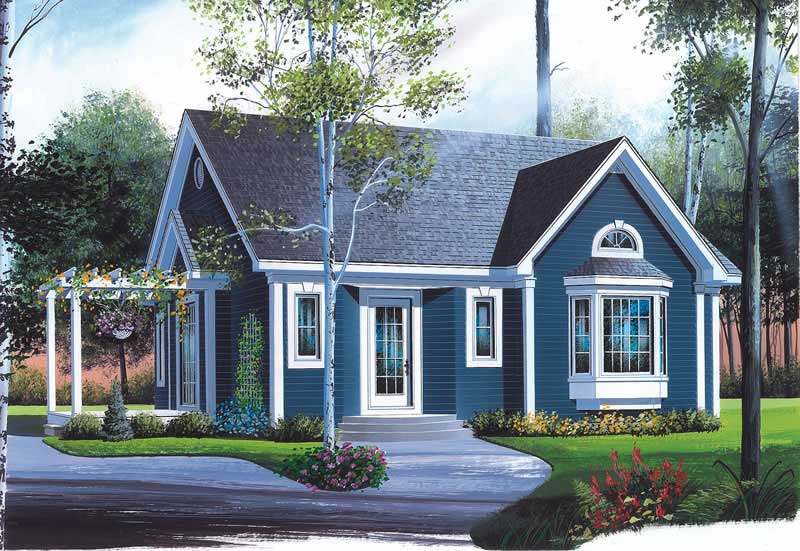 Front elevation of Country home (ThePlanCollection: House Plan #126-1529)