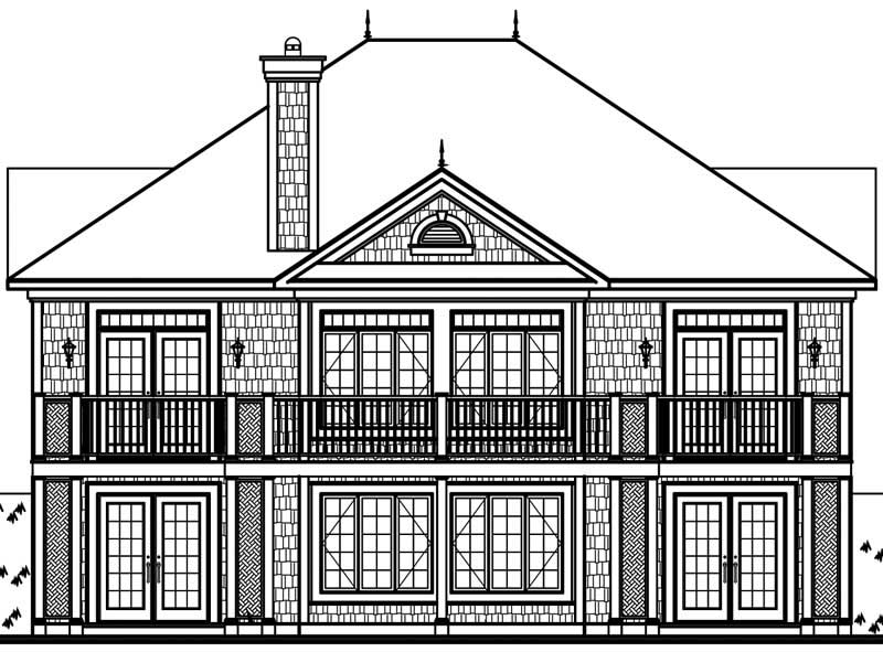 Home Plan Front Elevation of this 3-Bedroom,1707 Sq Ft Plan -126-1544