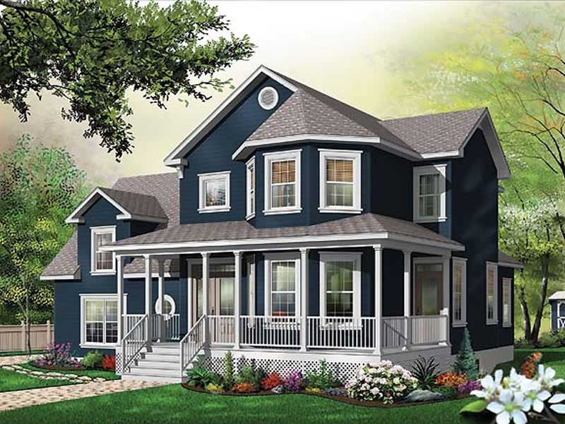 Country home (ThePlanCollection: Plan #126-1572)