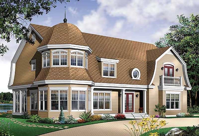 Home Plan Rear Elevation of this 4-Bedroom,3733 Sq Ft Plan -126-1576