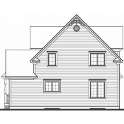 Home Plan Rear Elevation of this 3-Bedroom,1798 Sq Ft Plan -126-1587