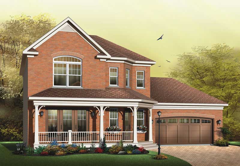 Country home (ThePlanCollection: Plan #126-1598)
