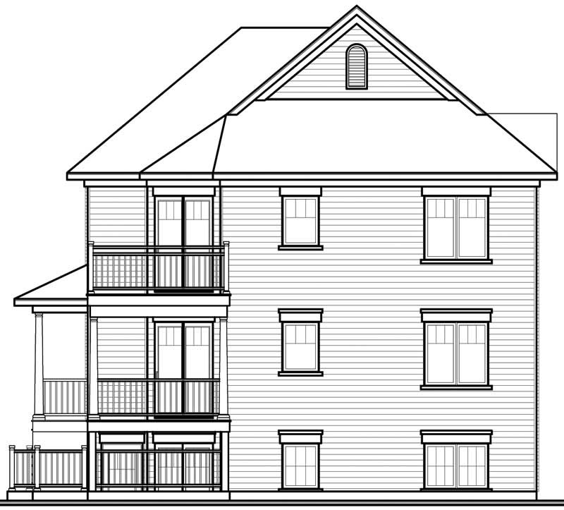 Front View of this 3-Bedroom, 2985 Sq Ft Plan - 132-1421