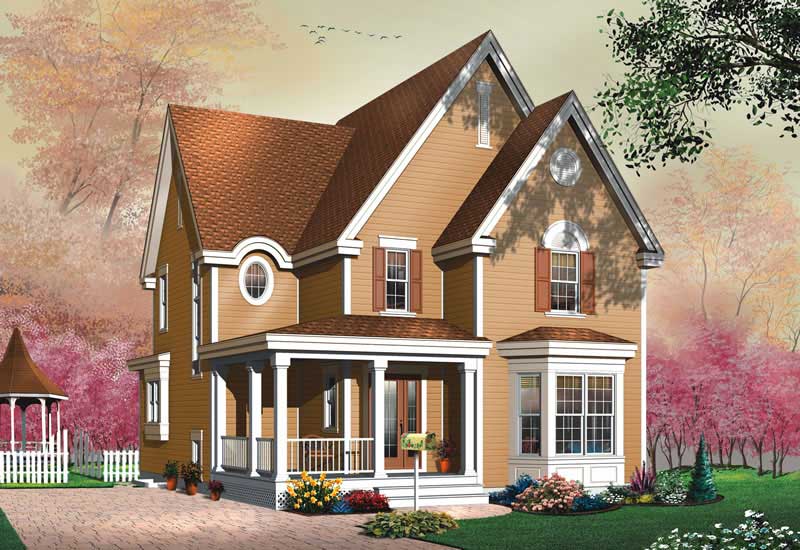 Country home (ThePlanCollection: Plan #126-1640)