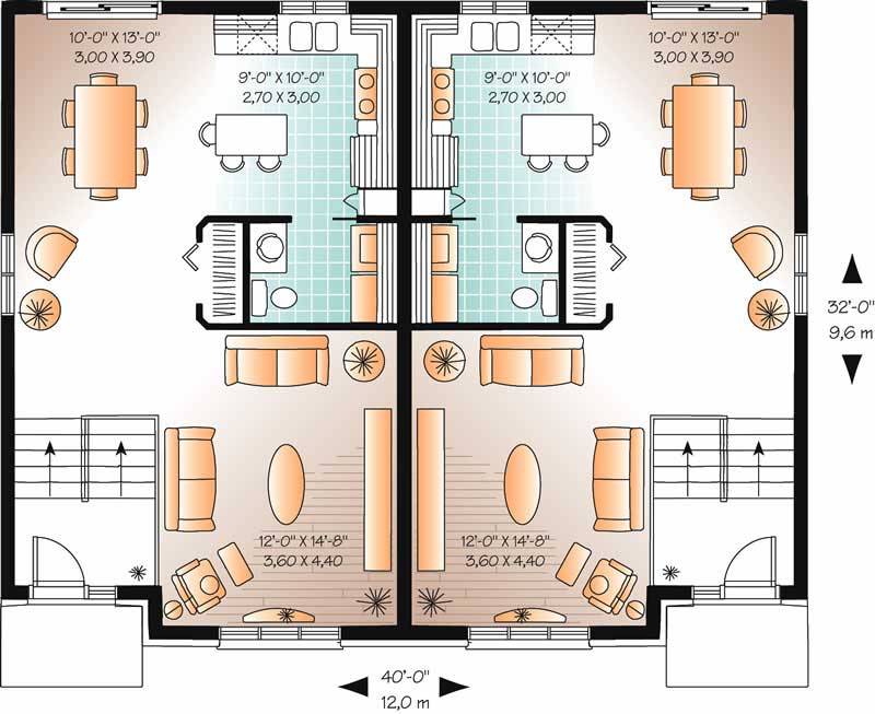 Floor Plan First Story of Multi-Unit Plan #126-1654