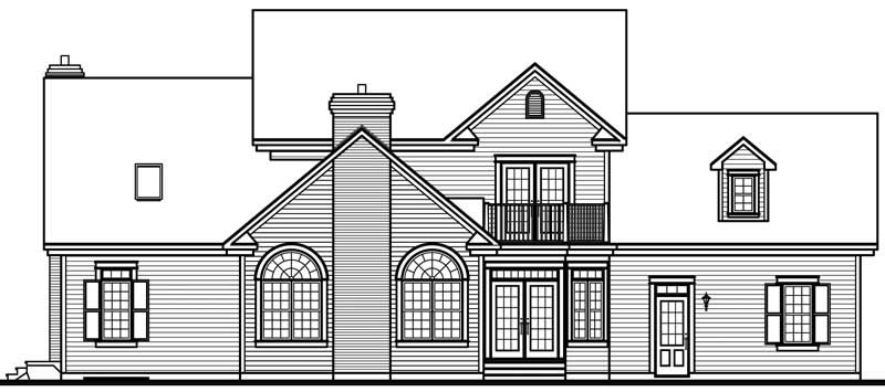 Home Plan Rear Elevation of this 4-Bedroom,4183 Sq Ft Plan -126-1685