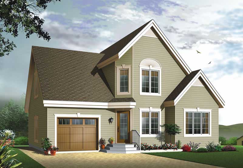 Front elevation of Country home (ThePlanCollection: House Plan #126-1687)