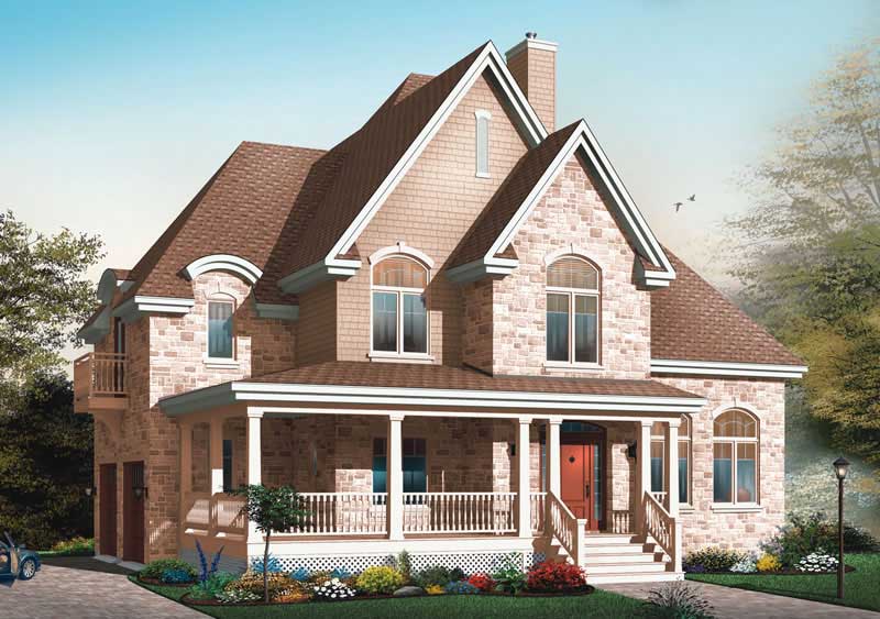Home Plan Rear Elevation of this 4-Bedroom,3321 Sq Ft Plan -126-1718