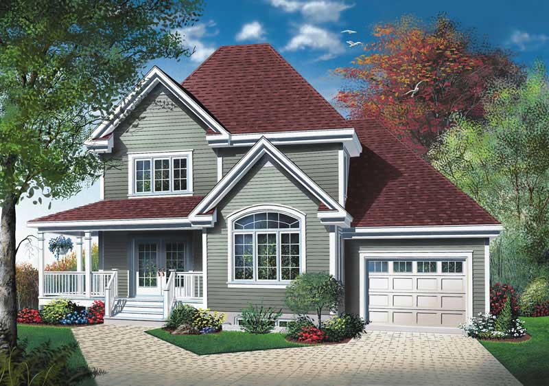 Front View of this 3-Bedroom, 1432 Sq Ft Plan - 126-1771