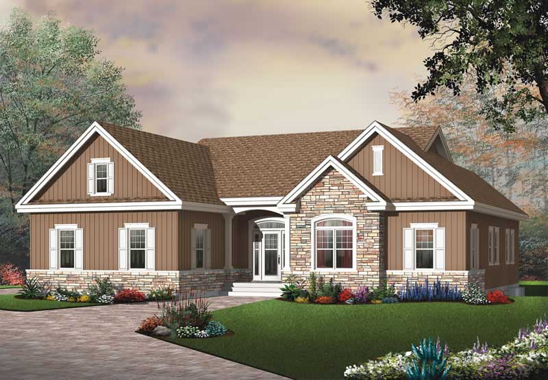 Front View of this 3-Bedroom, 1808 Sq Ft Plan - 126-1824