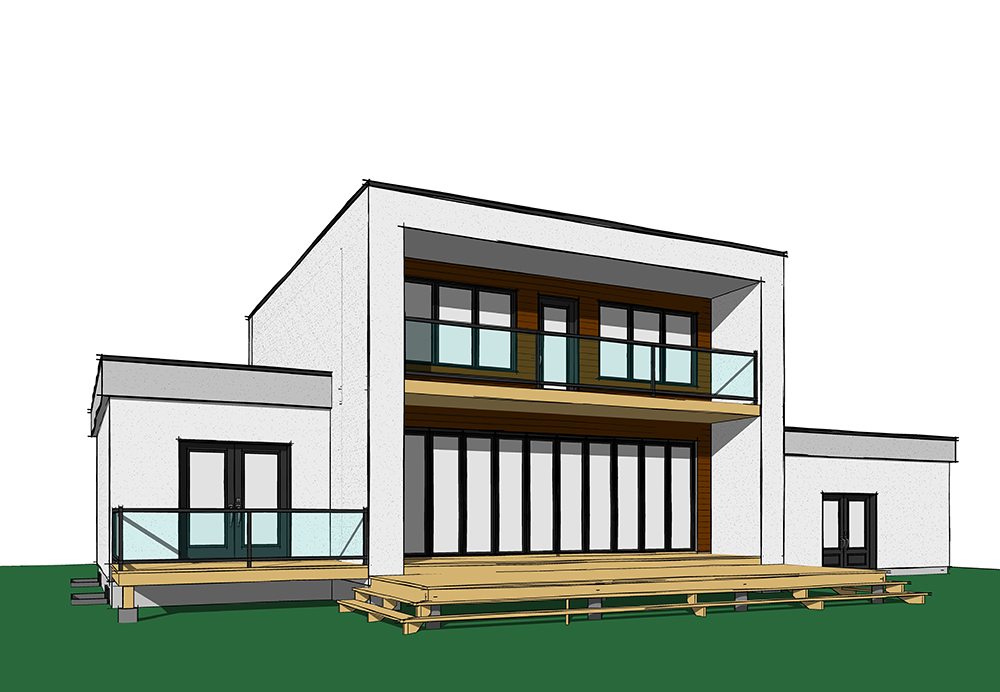 Rear View of this 4-Bedroom, 2142 Sq Ft Plan - 126-1830