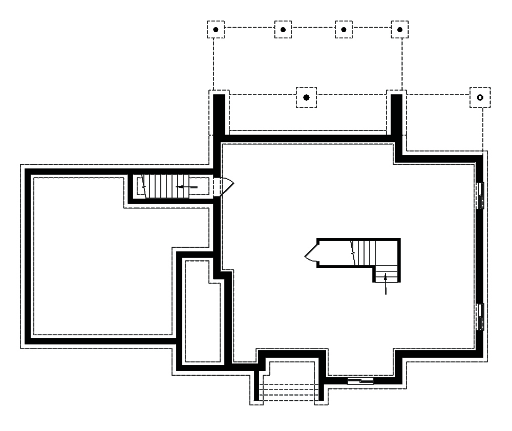 Floor Plan Basement of Contemporary Plan #126-1830