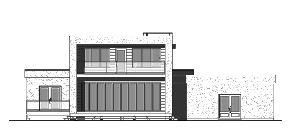Home Plan Rear Elevation of this 4-Bedroom,2142 Sq Ft Plan -126-1830
