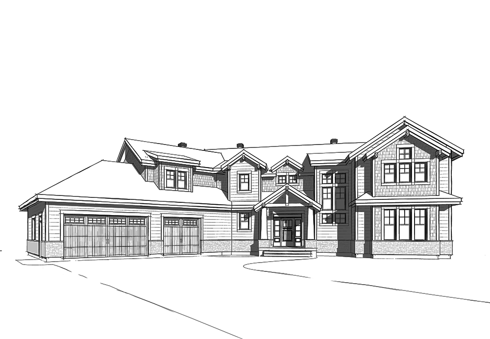 Front View of this 5-Bedroom, 3753 Sq Ft Plan - 126-1831