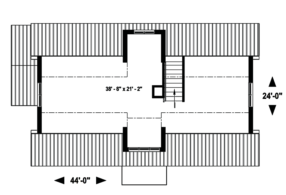 Floor Plan Second Story of Transitional Plan #126-1833