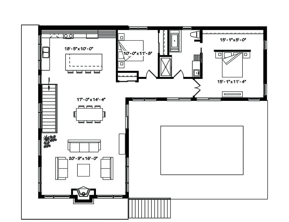 Floor Plan First Story of Multi-Unit Plan #126-1834
