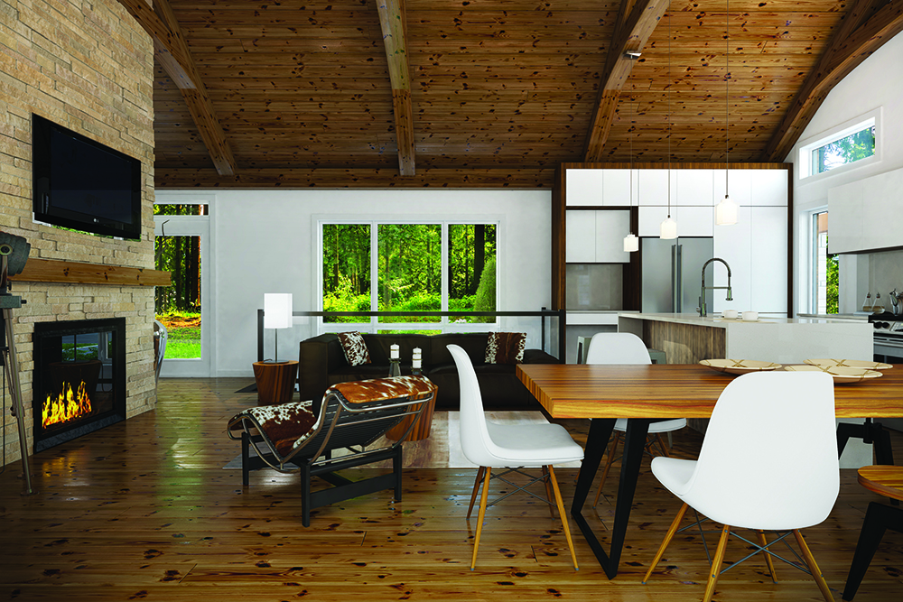 Living Room of this 2-Bedroom, 1212 Sq Ft Plan - 126-1836