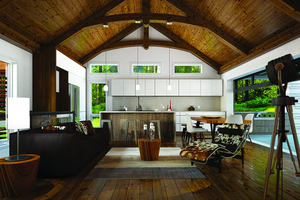 Living Room of this 2-Bedroom, 1212 Sq Ft Plan - 126-1836