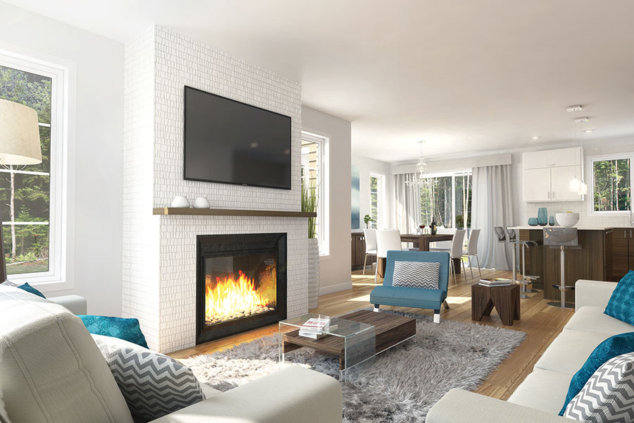 Living Room of this 3-Bedroom, 1513 Sq Ft Plan - 126-1837