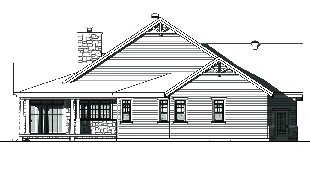 Front View of this 3-Bedroom, 2398 Sq Ft Plan - 126-1844