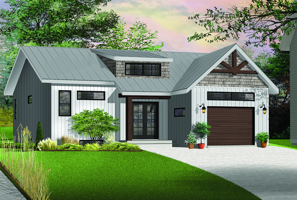 Transitional home (ThePlanCollection: Plan #126-1845)