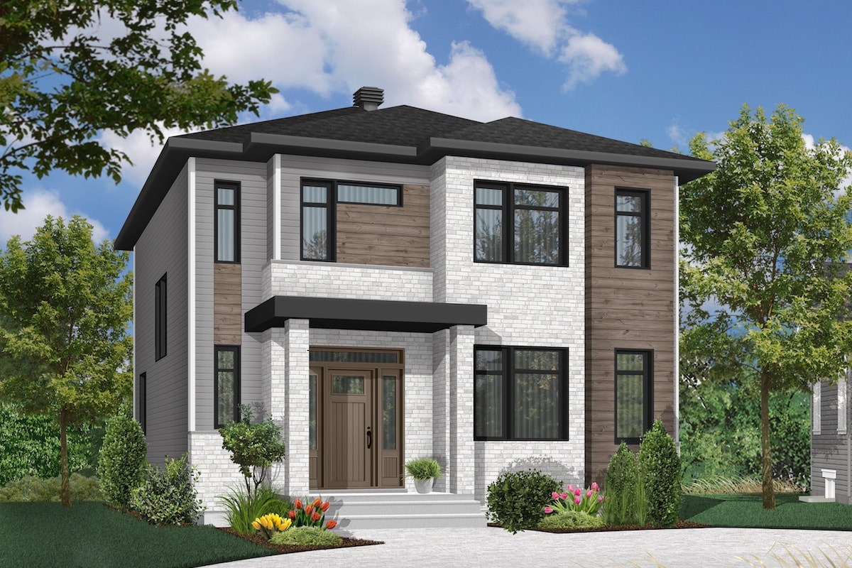Contemporary home plan (ThePlanCollection: House Plan #126-1848)