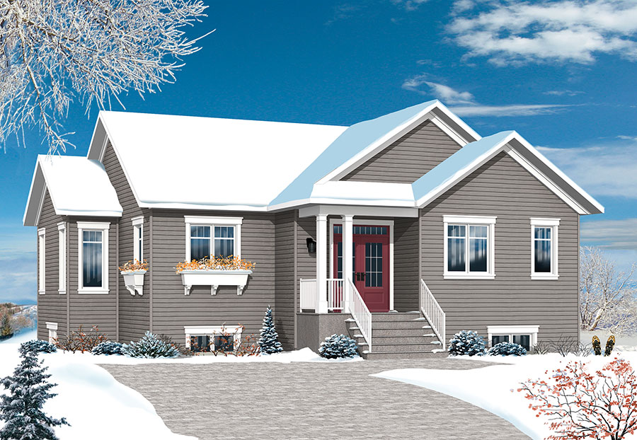 Front View of this 4-Bedroom, 2133 Sq Ft Plan - 126-1863
