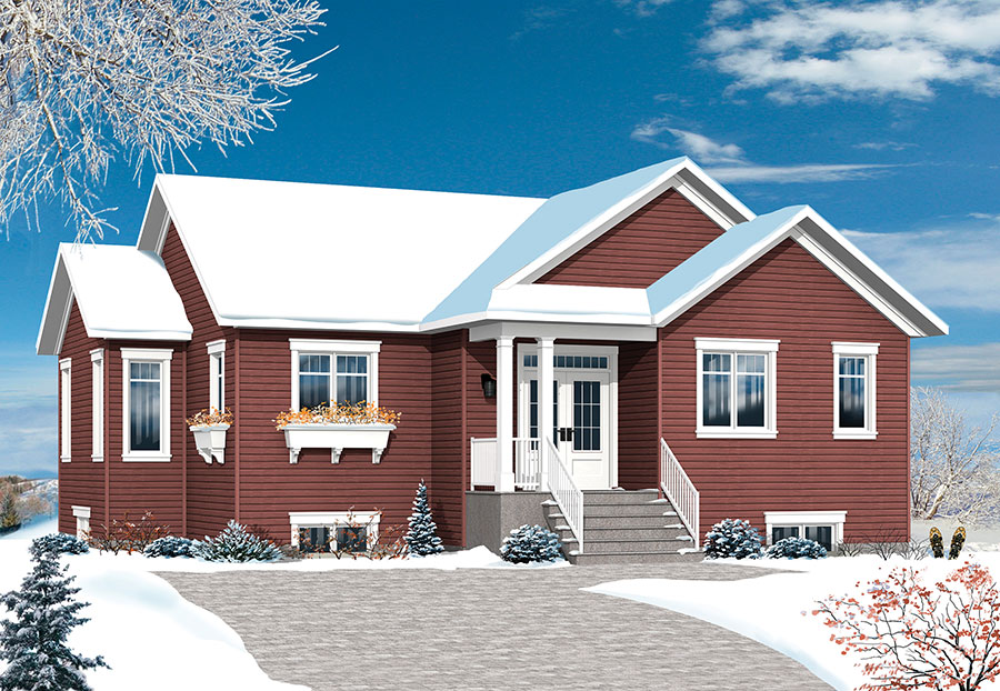 Front View of this 4-Bedroom, 2133 Sq Ft Plan - 126-1863