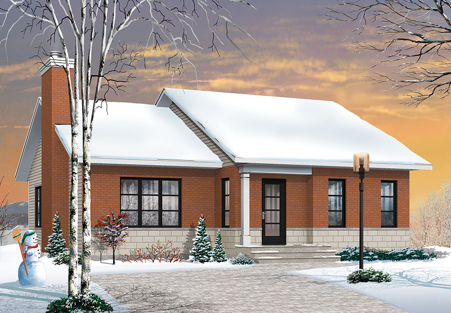 Front View of this 2-Bedroom, 1211 Sq Ft Plan - 126-1866